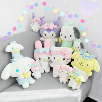 Sanrio Kawaii Hello Kitty Pliušiniai Žaislai Mielas Melodija Kuromi Cinnamoroll Plushies Minkšti Kimštiniai Lėlės Pakabukas Keychain Mergina&Vaikui, Dovanos