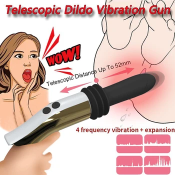Galingas Automatinis Dildo Vandeniui Teleskopinis Sekso Mašina Moterų Masturbator Vibratorius G-spot Makšties Klitorio Suaugusiųjų Sekso Žaislai