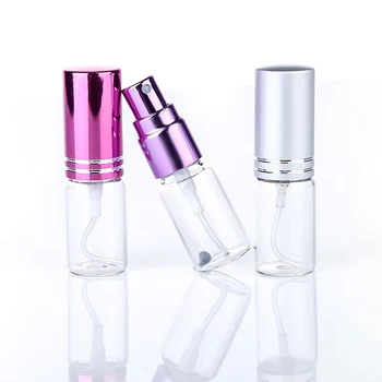 Karšto Pardavimo 5ml skaidrus kosmetikos rūkas purškimo butelis, mini purkštukai kvepalų buteliukų, skirtų odos priežiūrai kvepalų pakuotės