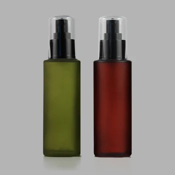 freeshipping 100ml lucifugal stiklo purškimo butelis,baudos rūkas kosmetikos/kvepalų pakuočių buteliukas ( raudonos, žalios ) black antgalis