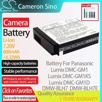 CameronSino Baterija Panasonic Lumix DMC-GM1 DMC-GM1KS DMC-GM1D DMC-GM1K tinka Panasonic NT-BLH7 Skaitmeninio fotoaparato Baterijos