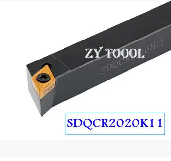 SDQCR2020K11 Toolholder 20*20*125MM CNC tekinimo įrankio laikiklis, 107.5 laipsnių Išorės tekinimo įrankiai, Staklės, pjovimo įrankiai