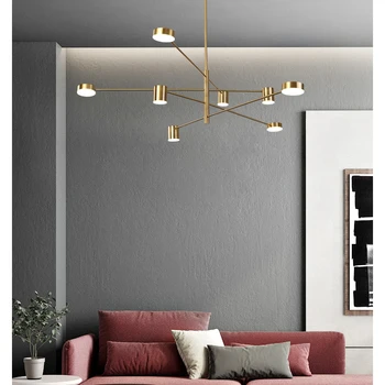 Šiuolaikinės sieniniai šviestuvai, LED lempos kabo šviesa miegamajame fojė aukso Šiaurės paprasta, modernios LED lubų šviestuvas Apšvietimas kambarį