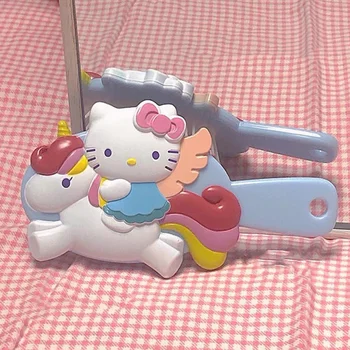 Sanrio Hello Kitty Oro Pagalvės Šukos Mergina Kawaii Mielas Animacinių Filmų Kt Katė Mažos Šukos Nešiojamų Vaikų Odos Masažas Šukos Mergina Dovana