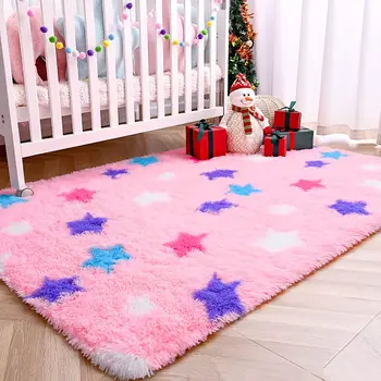 LOCHAS vaikai kilimas minkštas Kilimas Shaggy mielas vaikų kambario kilimėlis baby Vaikiški kilimai kambarį grindų kilimėliai žaisti pledai, Miegamojo