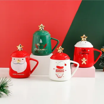 Kūrybos Kalėdų keramikos puodelis dovana puodelis Didelės talpos puodelis kavos puodelis.