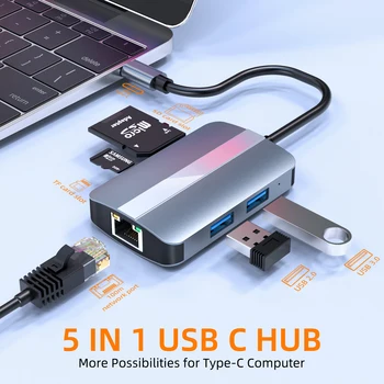 5/67/8/9 1 Multiport Adapteris USB C Docking Station PD 87W 4K USB3 HDMI.0 SD/TF Kortelių Skaitytuvą, skirtą 