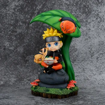 24cm Naruto Anime Pav Vaikystės Stilius Sh Uzumaki Naruto Valgyti Makaronai Scena Statula Modelis Veiksmų Žaislas Vaikams, Dovana