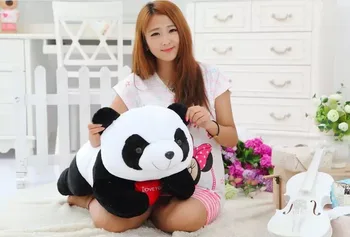 didelis 80 cm panda pliušinis žaislas puikus gulėti panda lėlės mesti pagalvę gimtadienio dovana ,Kalėdų dovana w6753