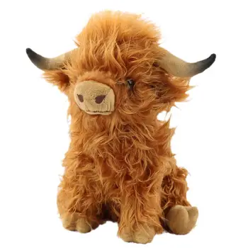 Škotijos Karvės iškamša Pliušinis Minkštas Įdaryti Pliušinis Karvė Žaislas Škotijos Galvijai Vaikams Pliušinis Žaislas Vaikams Dovanų E8O6