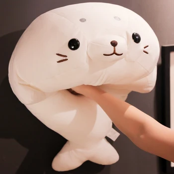 Kūrybos 50/60cm Mielas Tikroviška Baltos Plombos Pliušinis Žaislas Modeliavimas Minkštas Elastingas Jūrų Gyvūnų Lėlės Įdaryti Pagalvės Vaikams Mergaitėms Dovanų