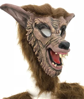 Helovinas Kaukės Šalies Naujų Warewolf Cosplay Gyvūnų Vilkas PVC galvos Apdangalai Festivalis Karnavaliniai Kostiumai Prop Beaster Pirštinės