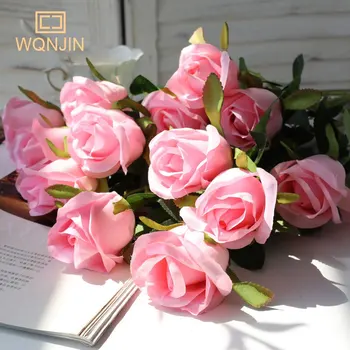 3pcs Dirbtinio Šilko Gėlių Romantiška Rožė 