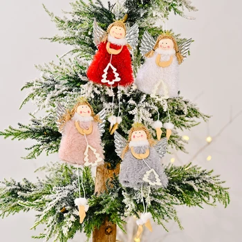Kalėdų Sidabro Sparnai, Kalėdų Eglučių Angelas Mergaitė, Kalėdų Medžio Scenos Dekoracija Pakabukas Priedai Naujų Naujieji Metai Apdaila