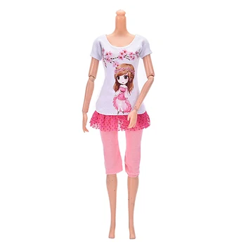 Kawaii Vaiko Žaislas Atsitiktinis Vasaros Komplektus, Tinka Barbie Lėlės Wintersweet Dviejų dalių Rinkinys-Geriausia Dovana Kūdikio Žaislas, Lėlė Priedai