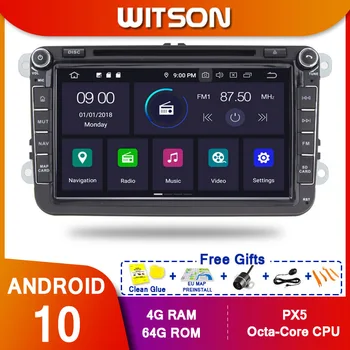 WITSON Android 10.0 Octa core Automobilio Dvd Grotuvas GPS VOLKSWAGEN TIGUAN/PASSAT IPS EKRANĄ, 4 GB RAM, 64 GB ROM AUTOMOBILIŲ GPS NAVIGACIJOS