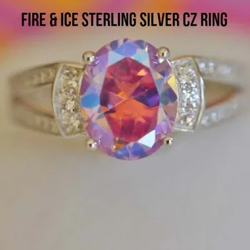 2015 bižuterijos 925 sterlingas sidabro ugnies ir ledo spalvingą žiedą, sterlingas sidabro papuošalai, didmeninė