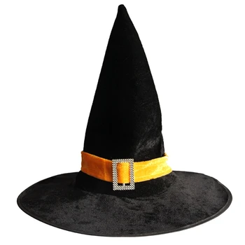 Helovinas Ragana Wizard Hat Šalies Kostiumai, galvos Apdangalai Velnias Cosplay Rekvizitai Apdailos Reikmenys Suaugusių Moterų, Vyrų X4YC
