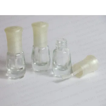 Naujas Produktas 30 X 3 ML gražių nagų lako butelį, geros kokybės, 3cc maži stikliniai buteliukai su teptuku dangtelyje nagų gelio naudoti