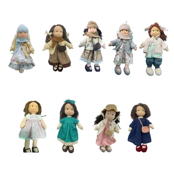 Vaikai Mergina Medvilnės Lėlės Mados Drabužiais, Rankų darbo Žaislas Lėlės Ornamentu Žaislai, Dovanos Sijonas Žaidimų Kūdikių Miegamasis