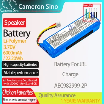 CameronSino Baterija JBL Mokestis tinka JBL AEC982999-2P Garsiakalbis, Bateriją, 6000mAh/22.20 Wh 3.70 V Li-Polimero Mėlyna