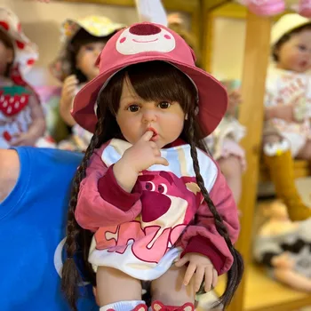 Naujas Kaip Gyvas 60 CM Minkšto Silikono Atgimsta Bamblys Baby Doll Girl Dress Up Šviesūs Plaukai Princesė Boneca Vaiko Gimtadienio Dovana