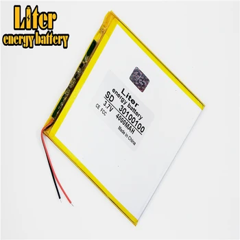 li-po geriausią bateriją prekės 3,7 V ličio polimerų baterija 30100100 4000MAH mobiliojo galia 