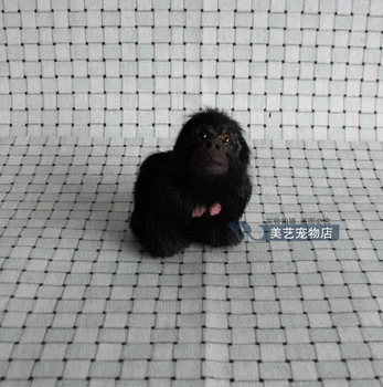 mini modeliavimo juoda beždžionė žaislas rankdarbių tikroviška orangutans dovana, apie 7x5x7cm