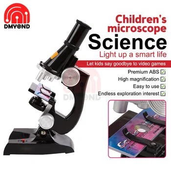 Vaikai Mokslo Mikroskopas Biologinis Mikroskopas 100x 200x 4500x Mokyklos Mokslo Eksperimentas Švietimo Mokslo Žaislai Vaikams