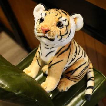 23-35cm Naujas Modeliavimo Kūdikį Tigras Pliušinis Žaislas, Minkšti Minkšti Laukinių Gyvūnų, Miško Geltonas Tigras Pagalvę Lėlės Vaikams Berniukas Gimtadienio Dovana