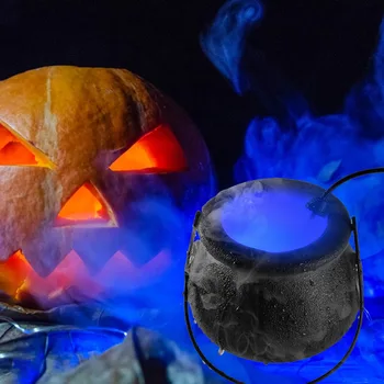 Naujas Helovinas Ragana Puodą Dūmų Mašina Rūko Maker Vandens Fontanas Fogger Spalva Keičiasi Rūko Mašina Šalies Prop Helovinas Apdailos