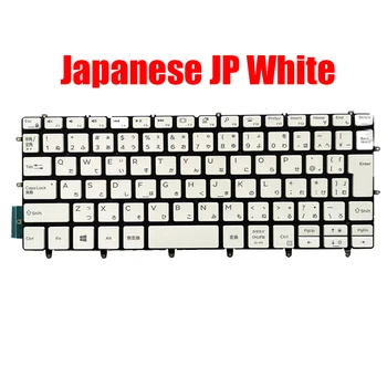 Japonijos JP Nešiojamojo kompiuterio Klaviatūra DELL XPS 13 9370 9380 9305 7390 007R8T 07R8T PK1320C2B45 DLM17B20J0J6981 Baltas Su Apšvietimu