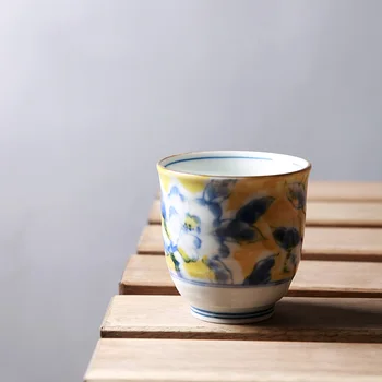Pagamintas Japonijoje Stilių aukštos kokybės keramikos bijūnas ryte arbatos puodelius ir taures sake alkoholio gėrimo taurės drinkware pagal įstiklintas 180ml