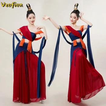 Klasikinio Dunhuang Šokių Nacionalinis Kostiumas Moterims Seksualus Hanfu Pasakų Cosplay Kostiumas Elegantiškas Egzotiška Apranga Senovės Yangko Šokių