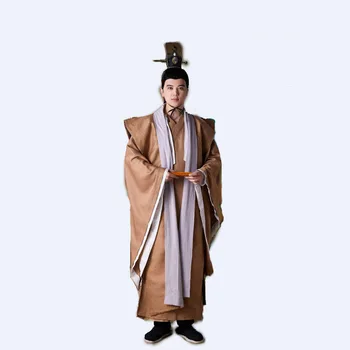 Vyriški Hanfu etape dėvėti senovės Kinų vyrų drabužiai TV Filmas cosplay veiklos suknelė ruda ministro kostiumas
