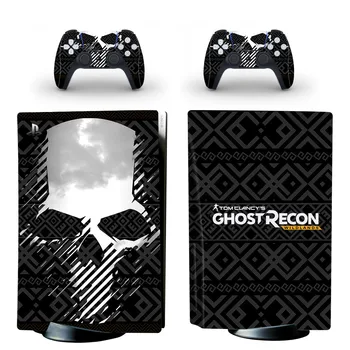 Ghost Recon PS5 Standartinis Diskas Odos Lipdukas, Decal Padengti 5 PlayStation Konsolės ir 2 Kontroleriai PS5 Disko Odos, Vinilo