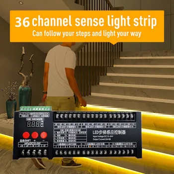 2 IN 1 Supaprastinti Žingsnis Laiptų LED Šviesos Reguliatorius PIR Judesio Jutiklis šviesos Reguliatorius 12V 24V Lankstus Adresuojamo Pikselių RGB LED Juostos